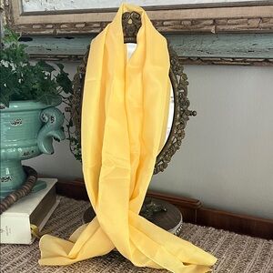 Vintage Sunny Yellow Chiffon Scarf